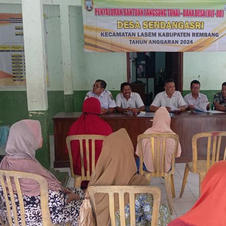 Penyaluran Bantuan Langsung Tunai Dana Desa (BLT DD) Tahun 2024 Desa Sendang asri, Kecamatan Lasem.